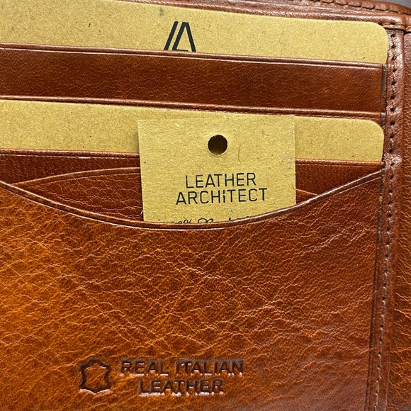 NWT Leather Architect Real Italian Leather RFID Bifold Wallet. - Picture 6 of 9